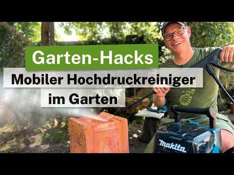 Alte Töpfe wie neu und Schädlingsbekämpfung mit dem Akku Hochdruckreiniger MAKITA HW001G